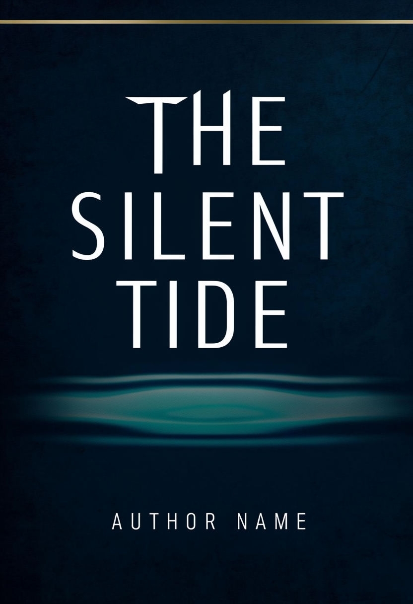 Minimalist Dark Navy Ebook Cover Design for The Silent Tide