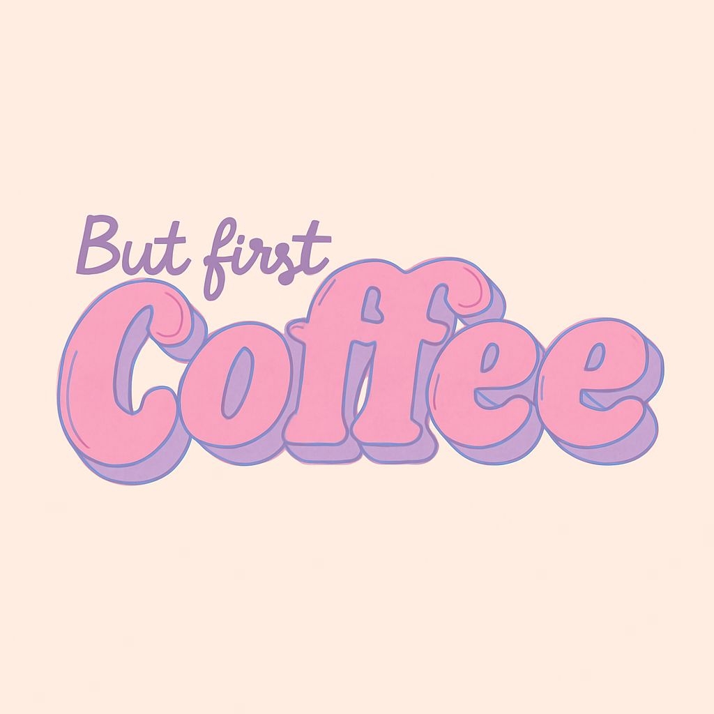 Playful Retro 'But First Coffee' Illustration Mug
