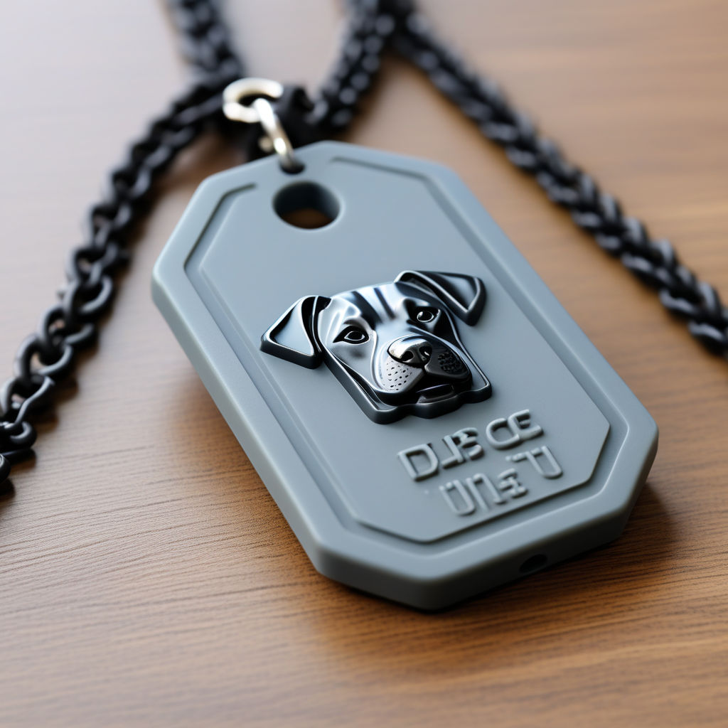 Modern plastic dog tag made with 3d printing by Rodrigo Martinez ...