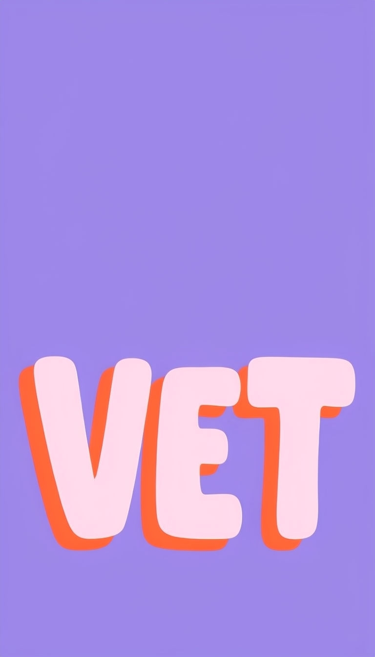 Playful Pastel VET Typography Design Phone Case Cover
