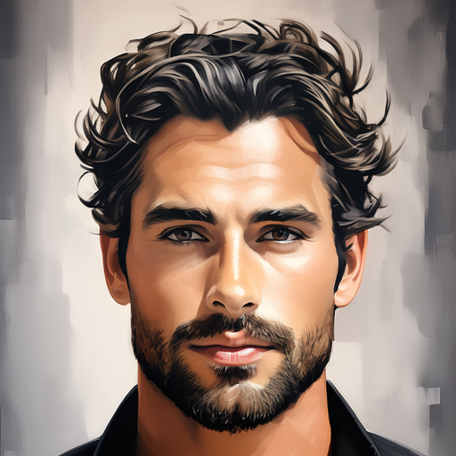 The face of a handsome man by Yael Sanchez - Playground