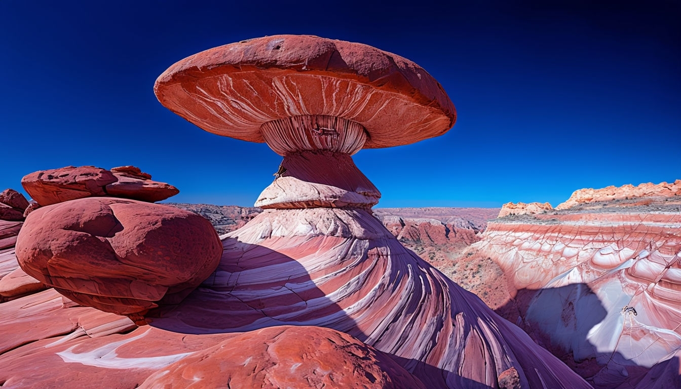 Majestic Toadstool Pinnacle Desert Landscape Virtual Background