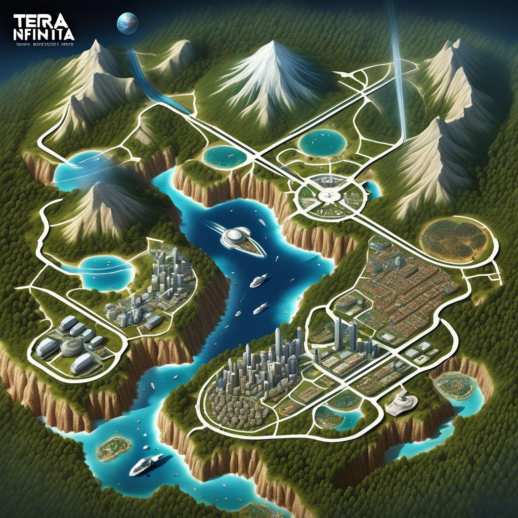 Oblique Isometric Map Of Terra Infinita By Monopoliz Playground