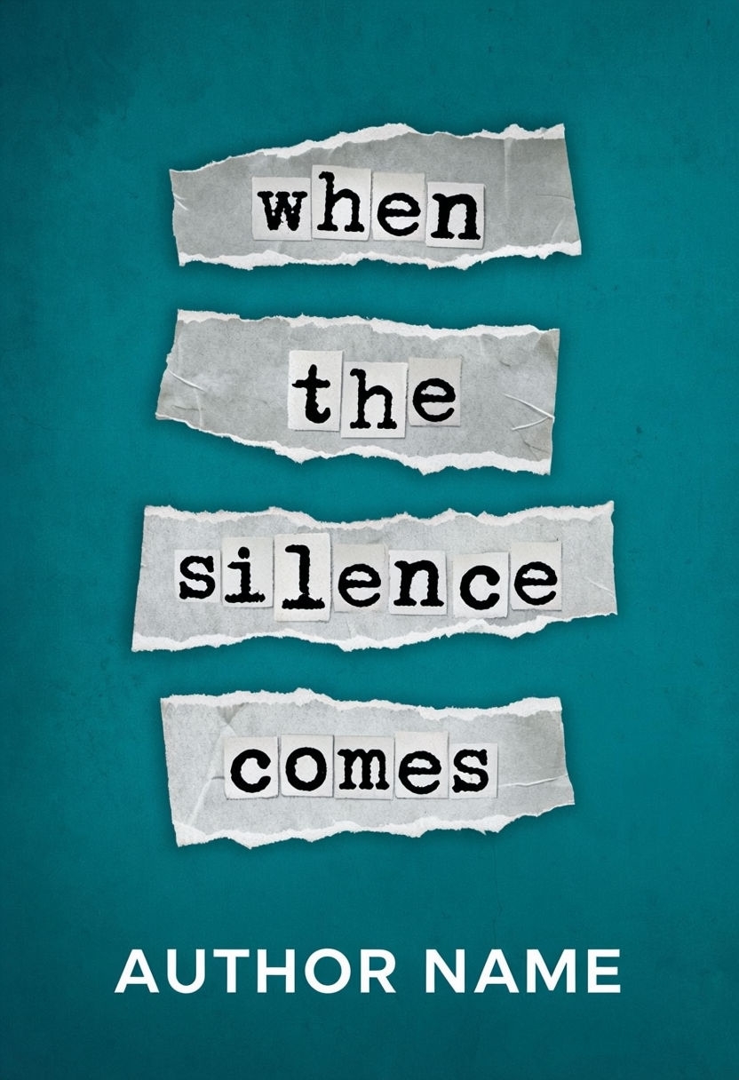Emotional Torn Paper Design for When the Silence Comes Ebook Cover