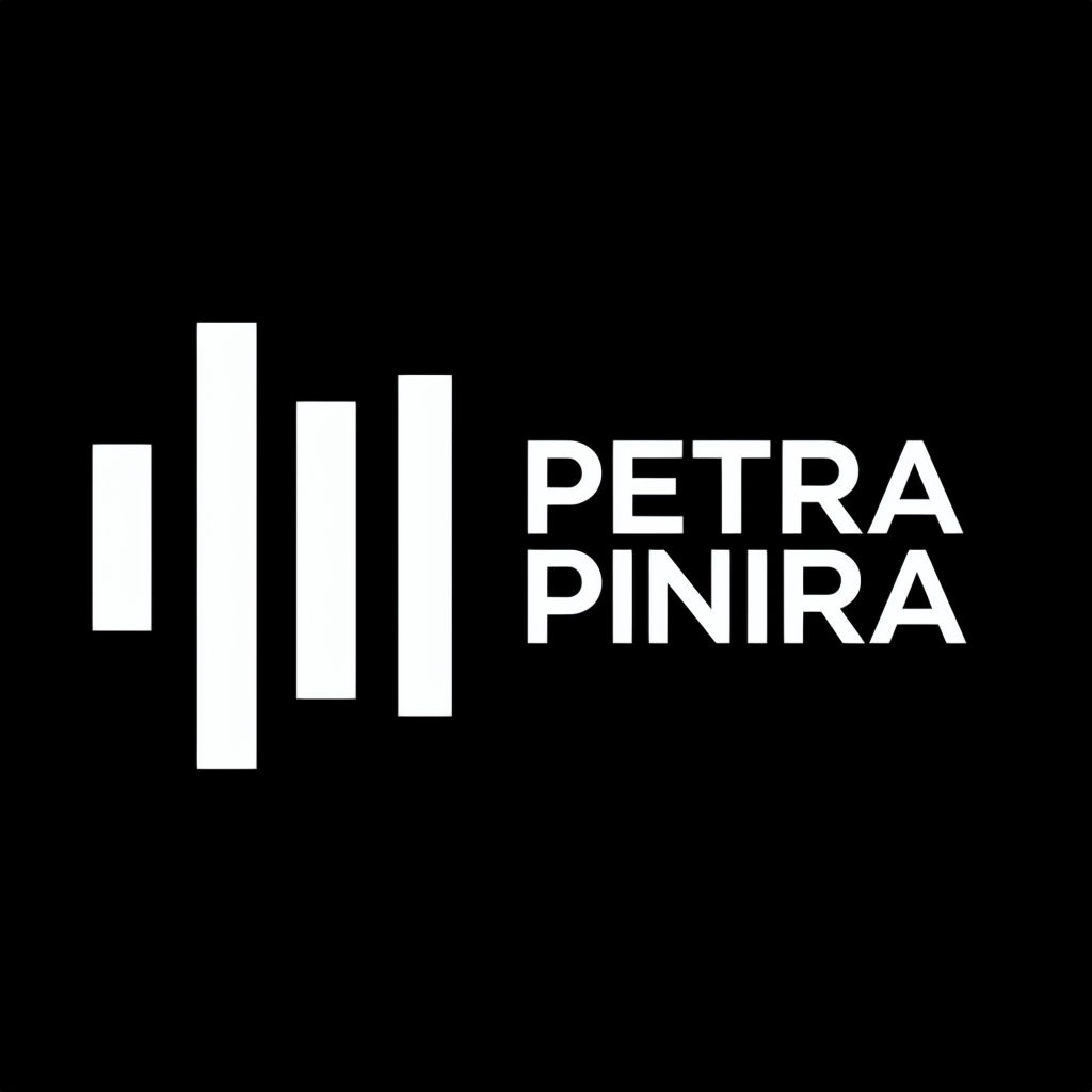 Minimalist Black and White Petra Pinira Logo Design