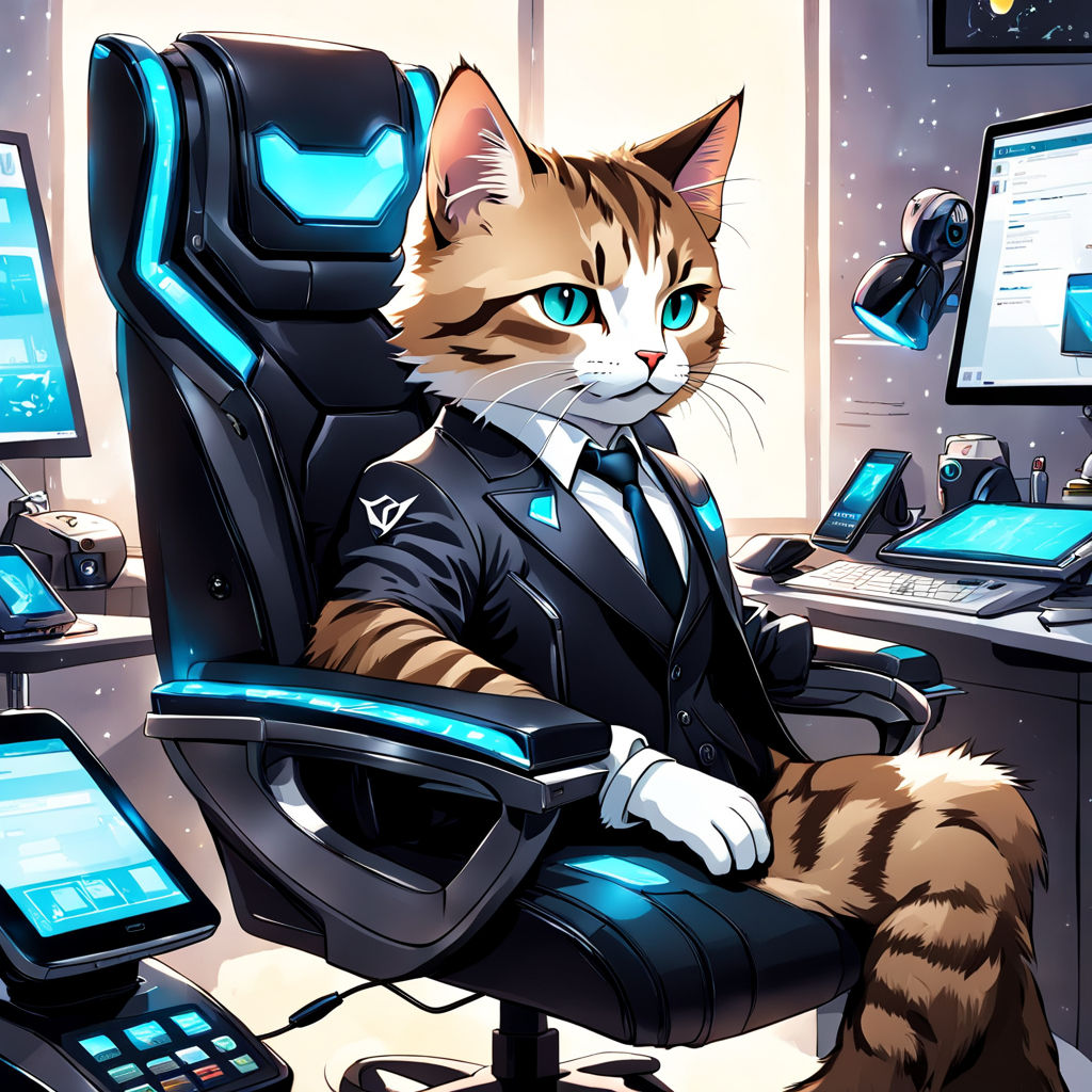 Elon Musk-styled cat with luxuriant fur by MasterAysav - Playground