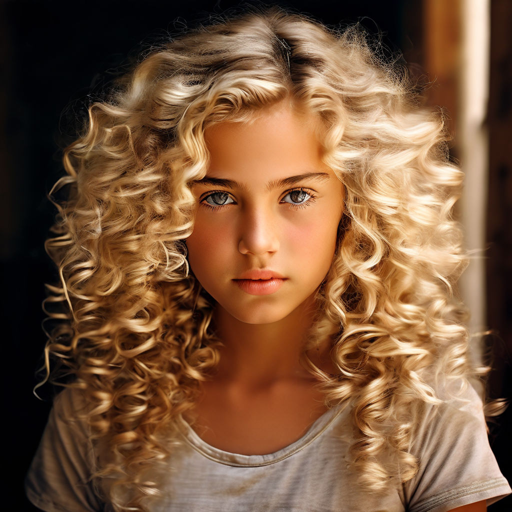 platinum curly hair