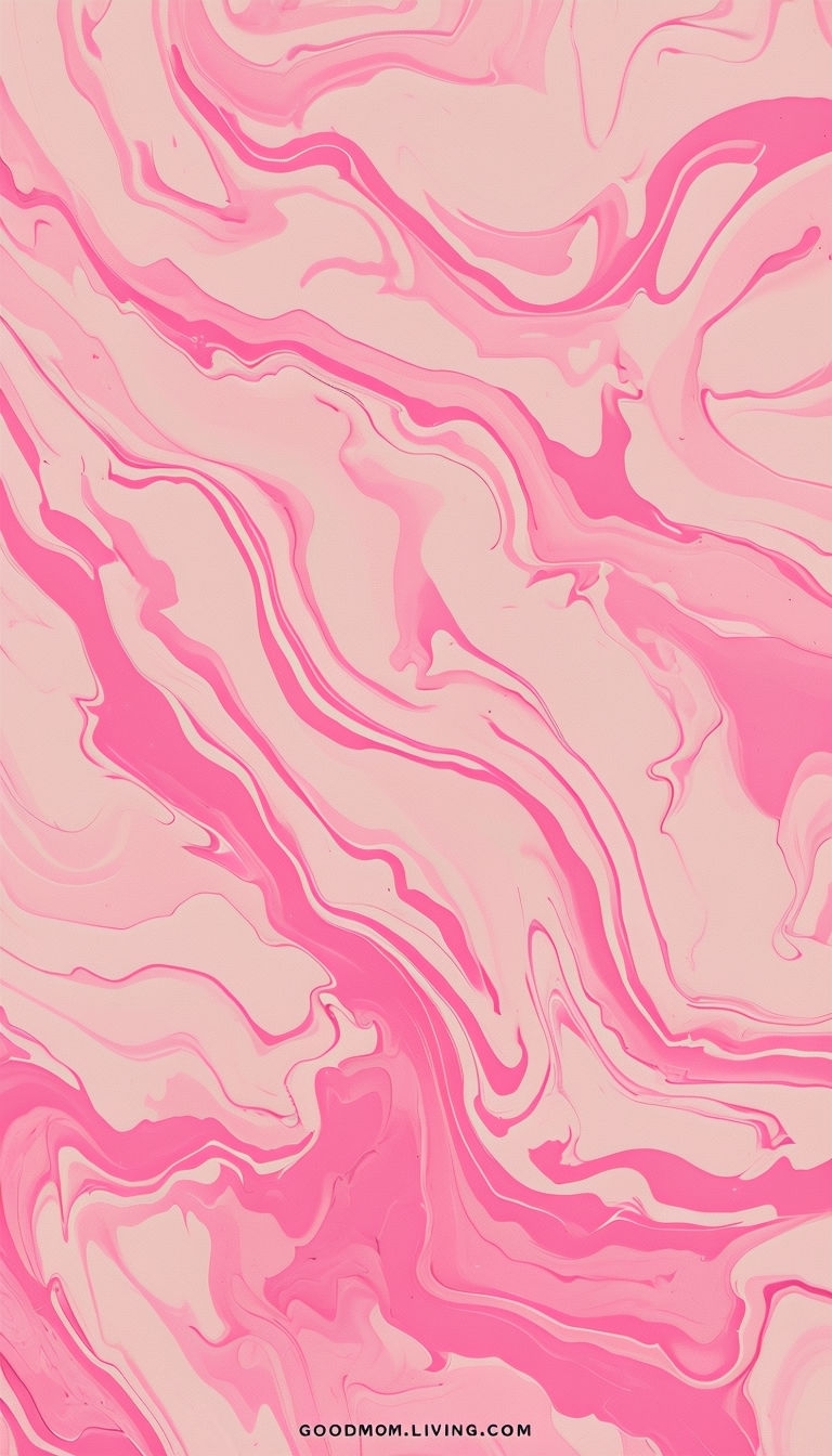Vibrant Pink Abstract Marbled Pattern Phone Case Cover