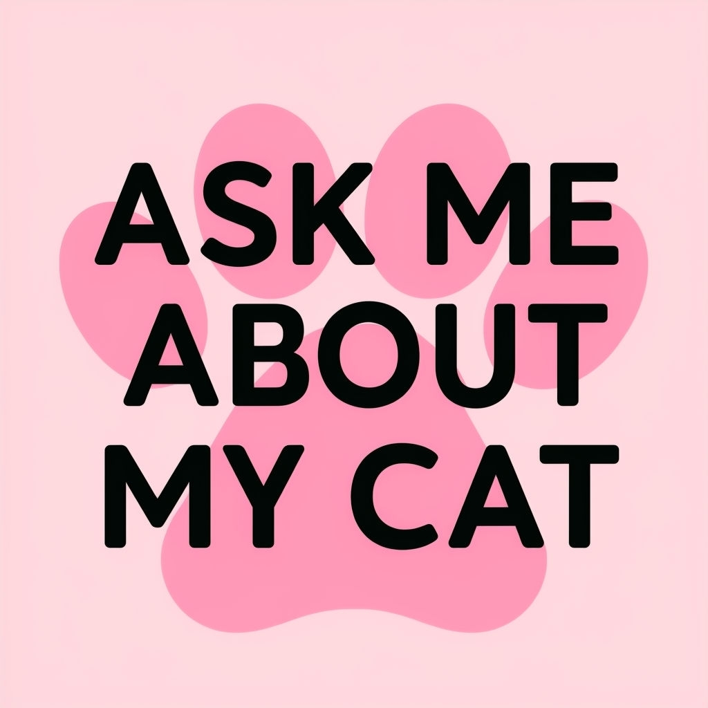 Ask Me About My Cat Bold Graphic Design Hat