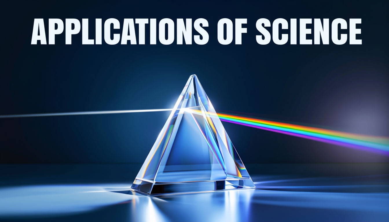 Hyper-Realistic Optical Prism with Light Spectrum Illustration Social Media Post