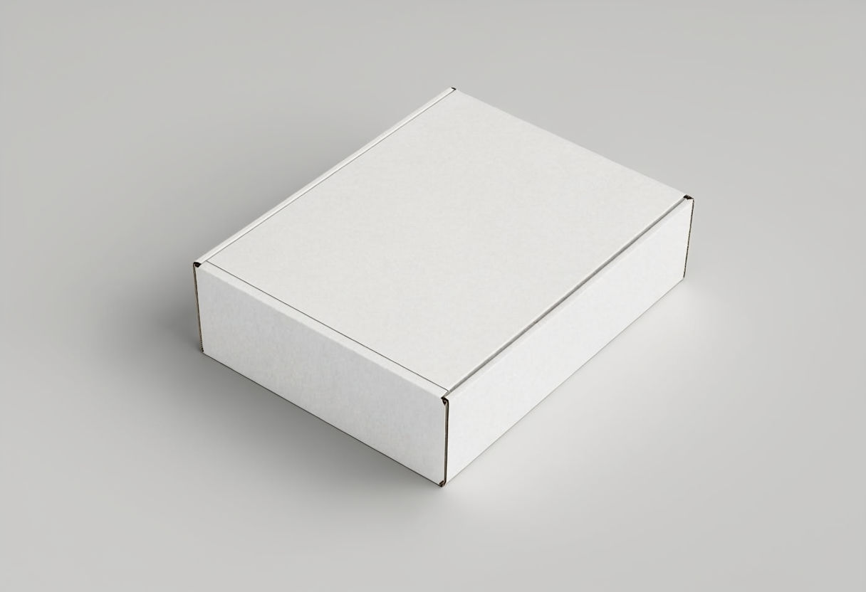 Minimalist White Cardboard Box Product Photography Art