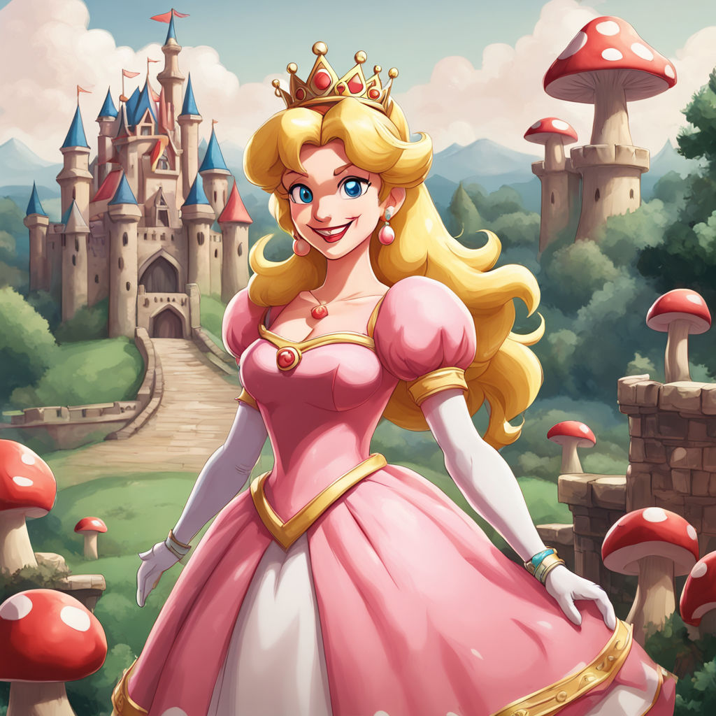 japanese Princess peach in the mushroom kingdom