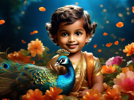 Cute Child lord Murugan by Revathi Mehanathan - Playground