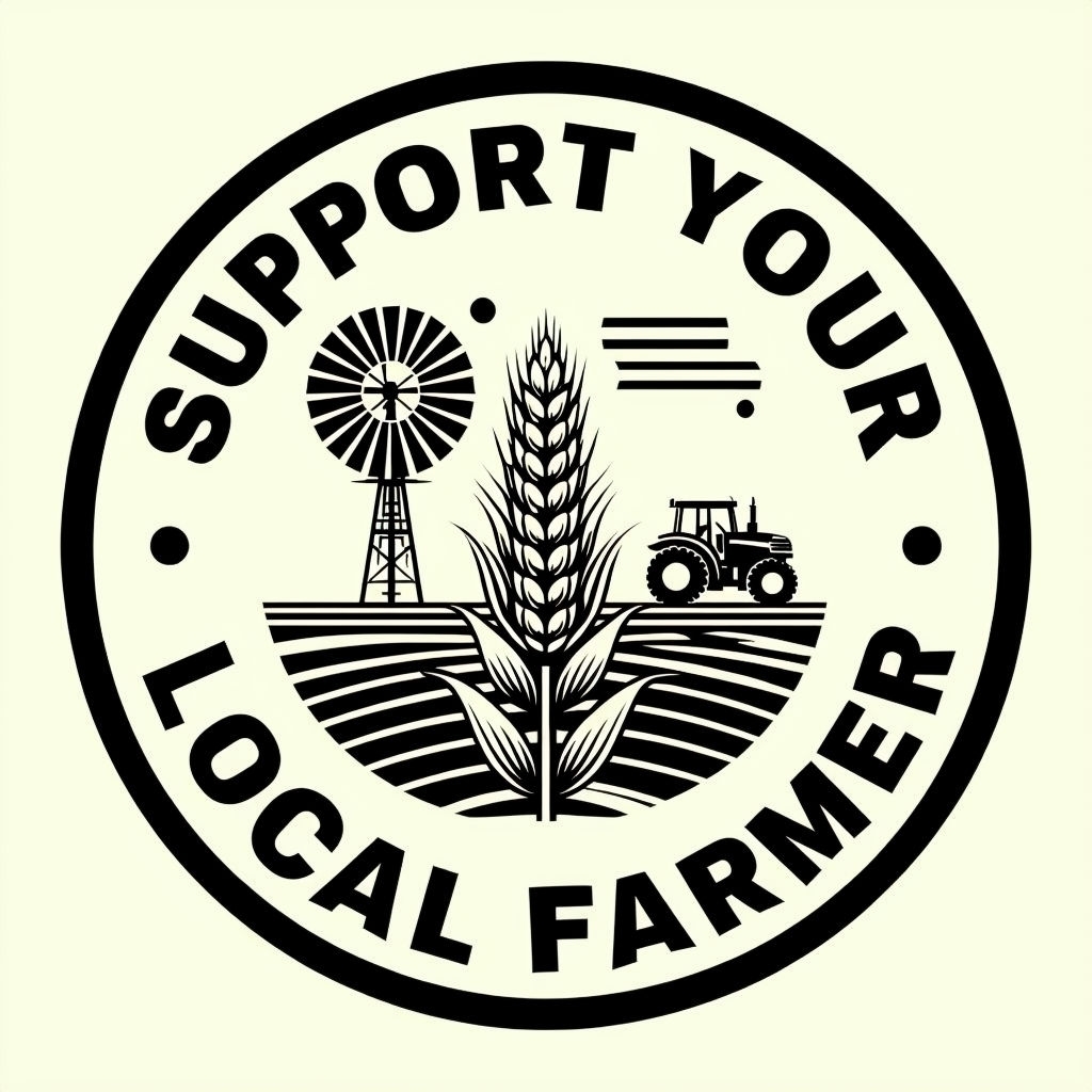 Support Your Local Farmer Circular Logo T-Shirt