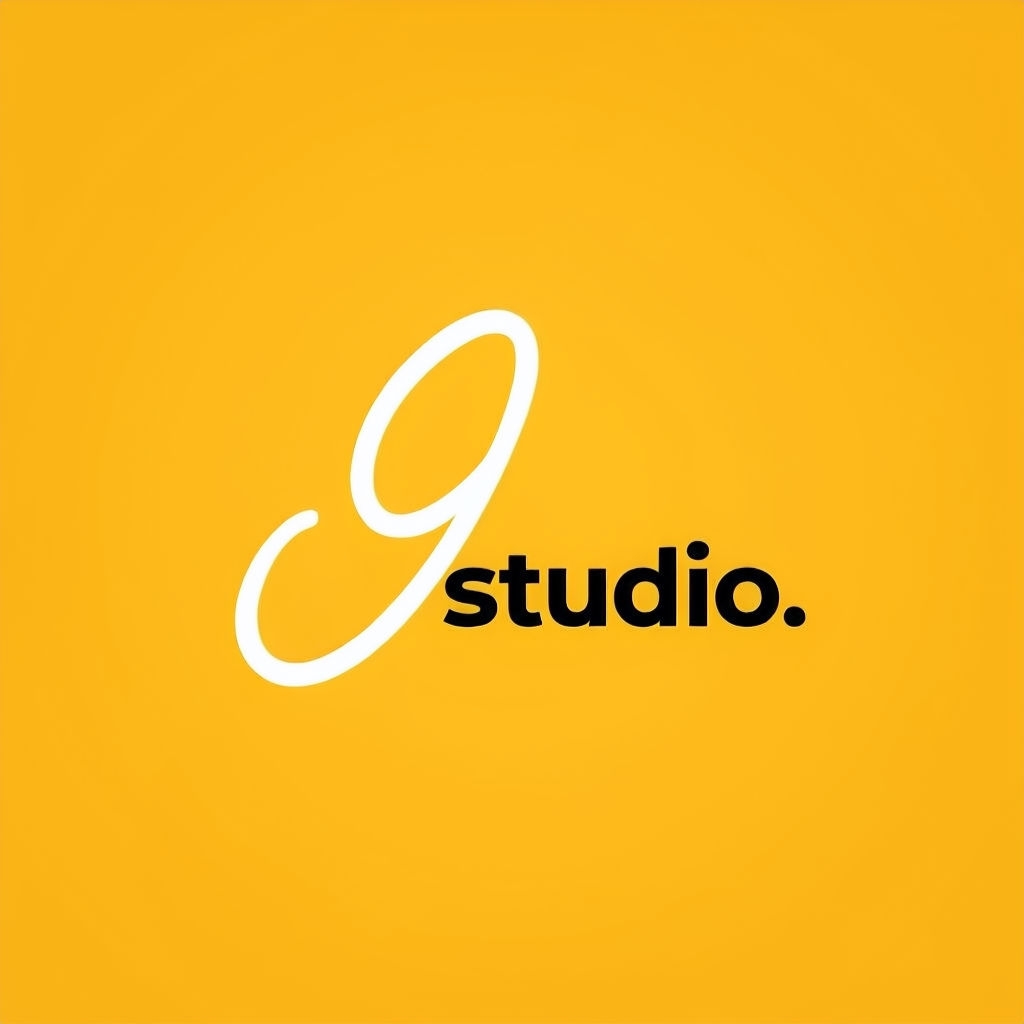 Minimalist Vibrant Golden Yellow Logo Design with Swirl Element Logo