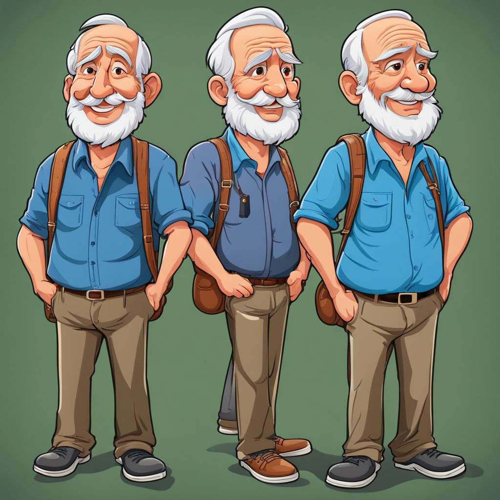 Old men head to toe cartoon form by Areeba Asghar - Playground