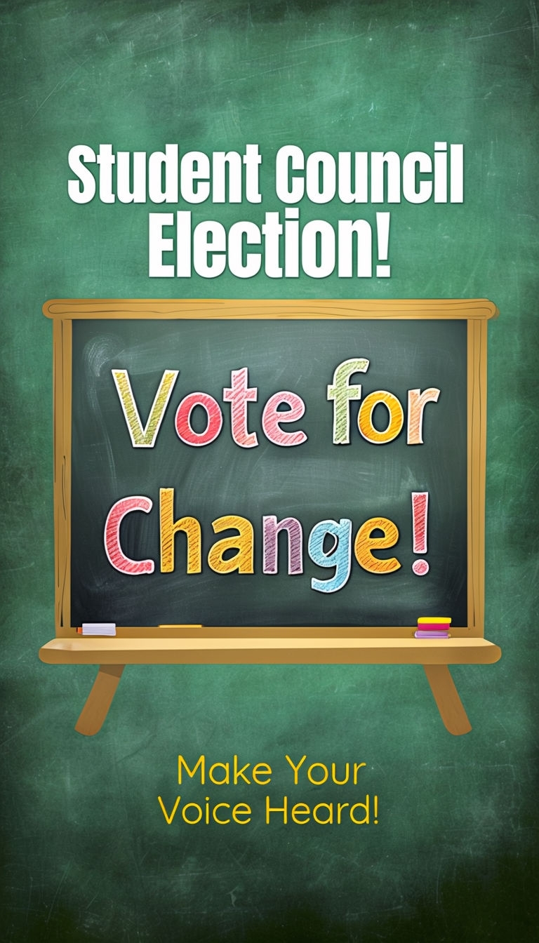 Vote for Change Student Council Election Instagram Story