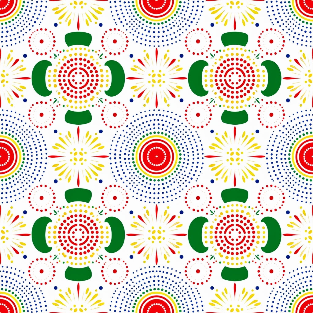 Vibrant Concentric Circle Seamless Pattern Design