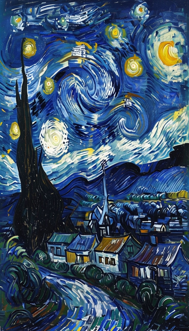 Vibrant Starry Night Painting by Van Gogh Phone Case Cover