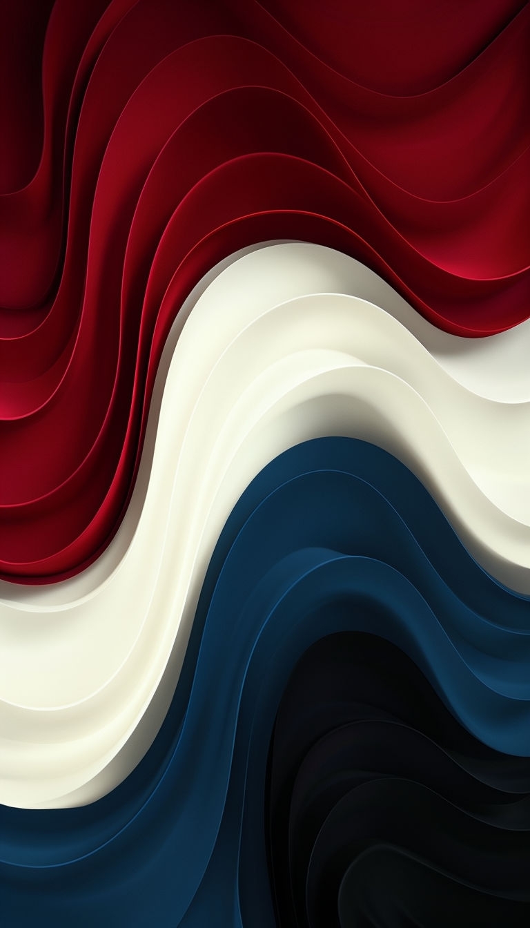 Vibrant Abstract Wavy Layers in Rich Colors Phone Case Cover