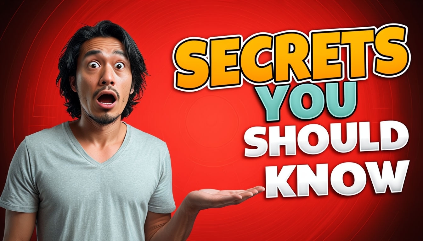 Surprised Man with Secrets You Should Know Bold Graphic Art Poster