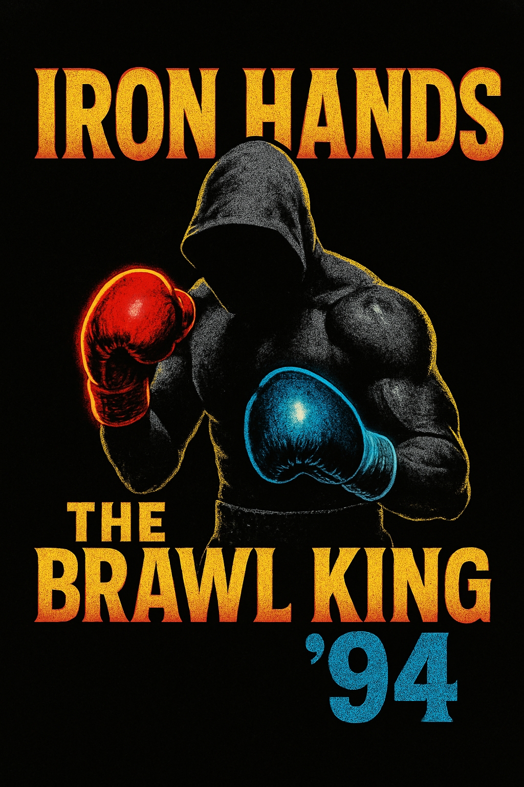 Iron Hands Brawl King Muscular Fighter Graphic T-Shirt