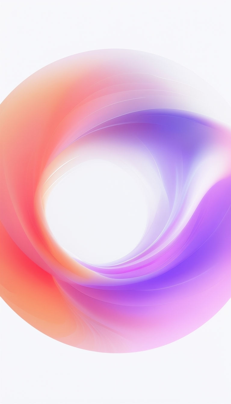 Ethereal Gradient Circular Abstract Art for Mobile Wallpaper