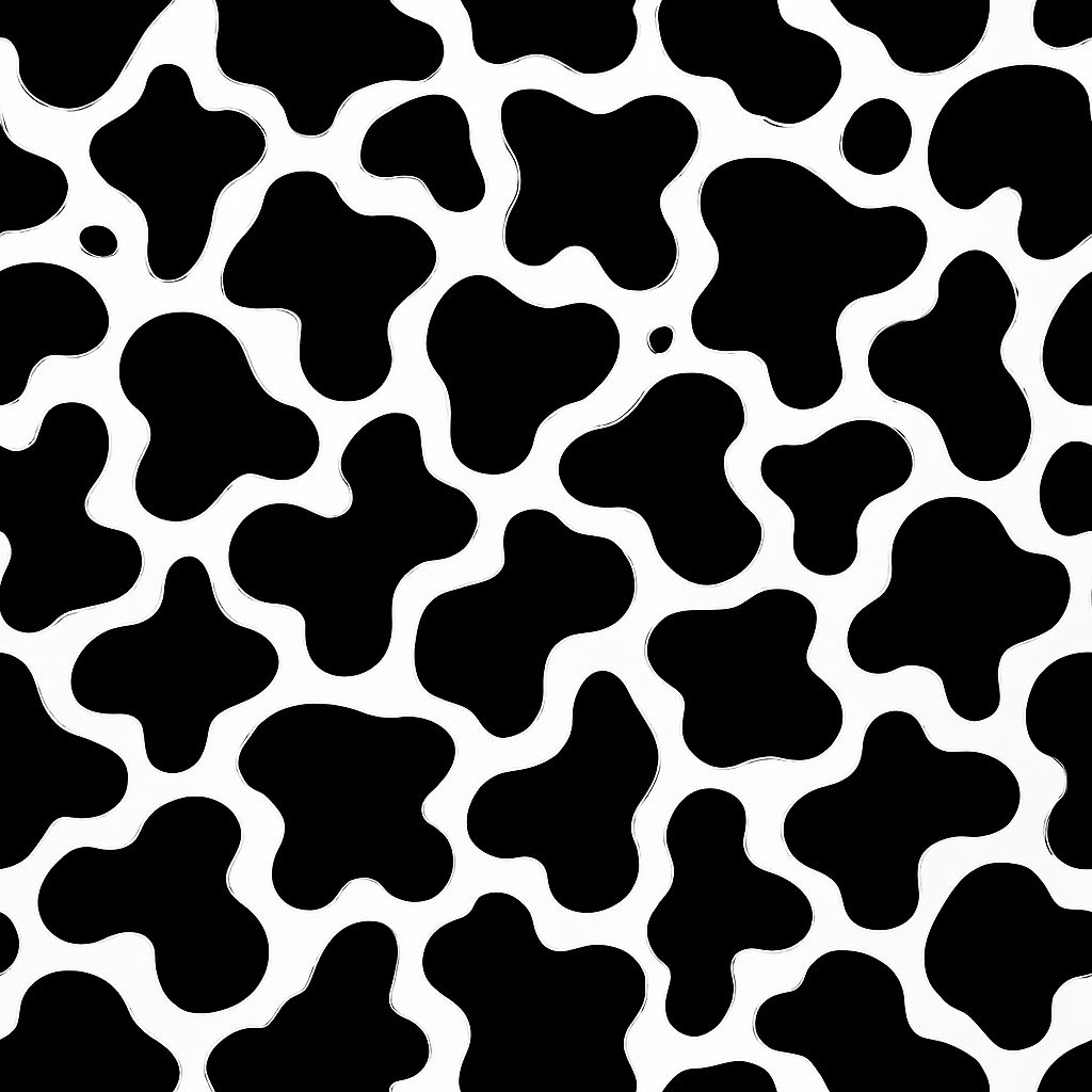 Modern Black and White Cowhide Pattern Design Seamless Pattern