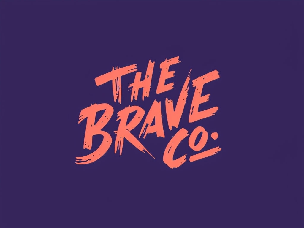Bold Minimalist THE BRAVE Co. Graphic Design Logo