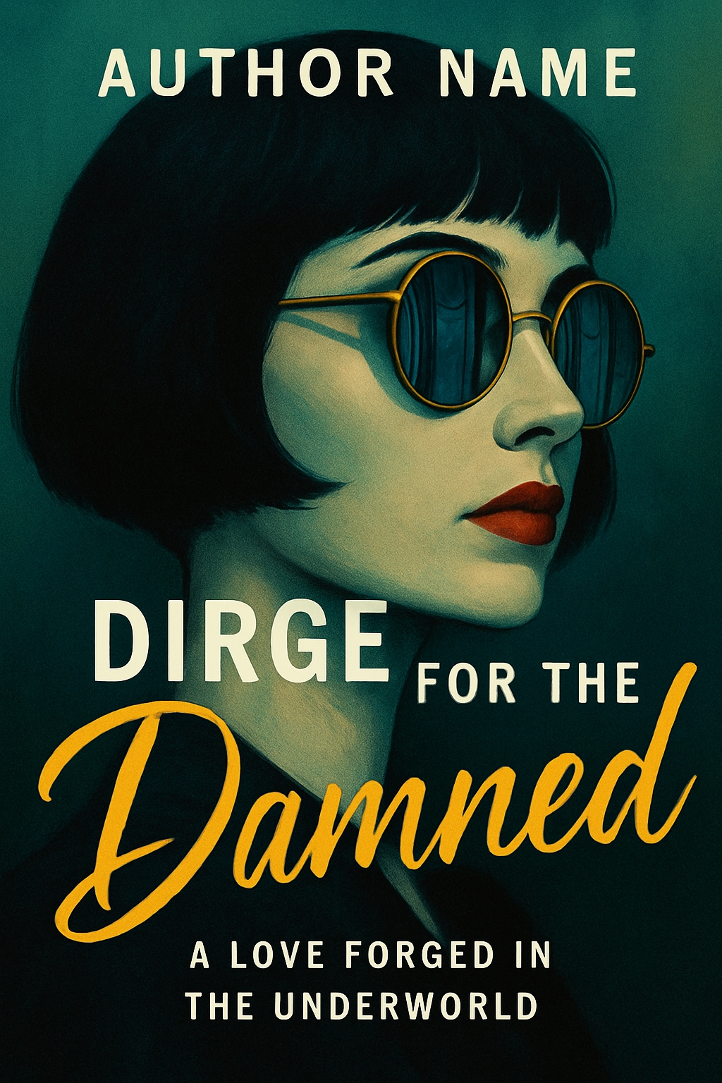 Surreal Vintage Woman with Sunglasses EBook Cover