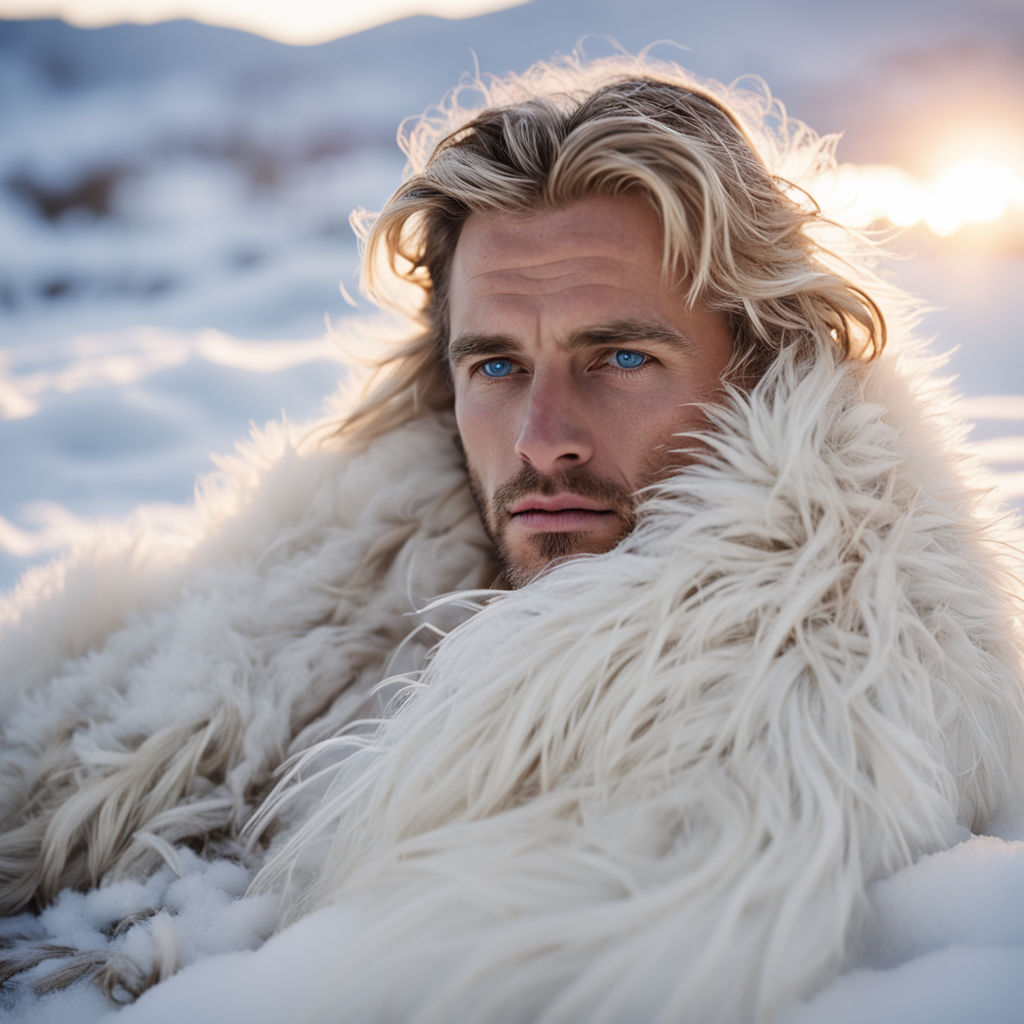 A shirtless Icelandic male model