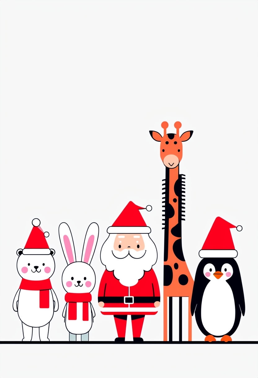 Cheerful Cartoon Holiday Characters Illustration Art