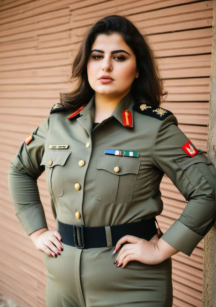 wearing sexy busty military uniform - Playground