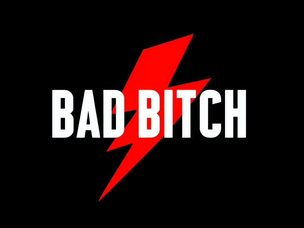 Bold Minimalist Bad Bitch Lightning Bolt T-Shirt