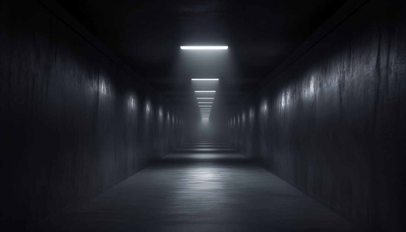 Mysterious Minimalist Corridor Lighting Photography Virtual Backgrounds