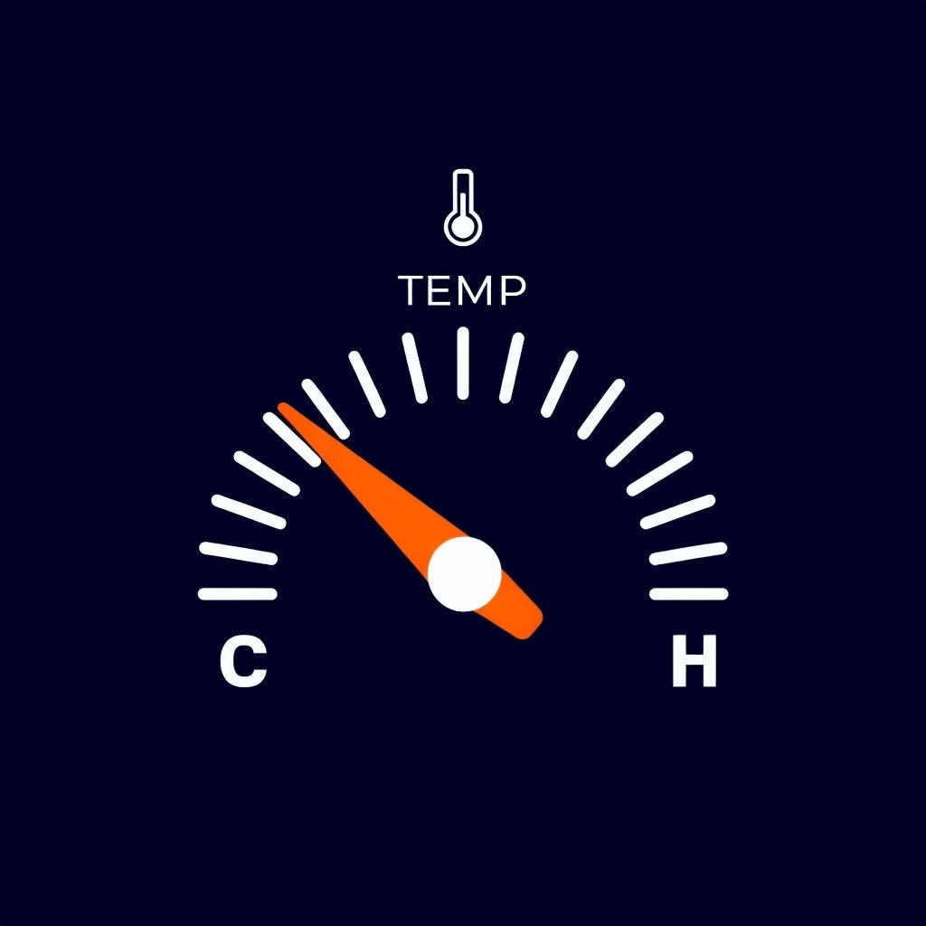 Minimalist Car Temperature Gauge Modern Design T-Shirt