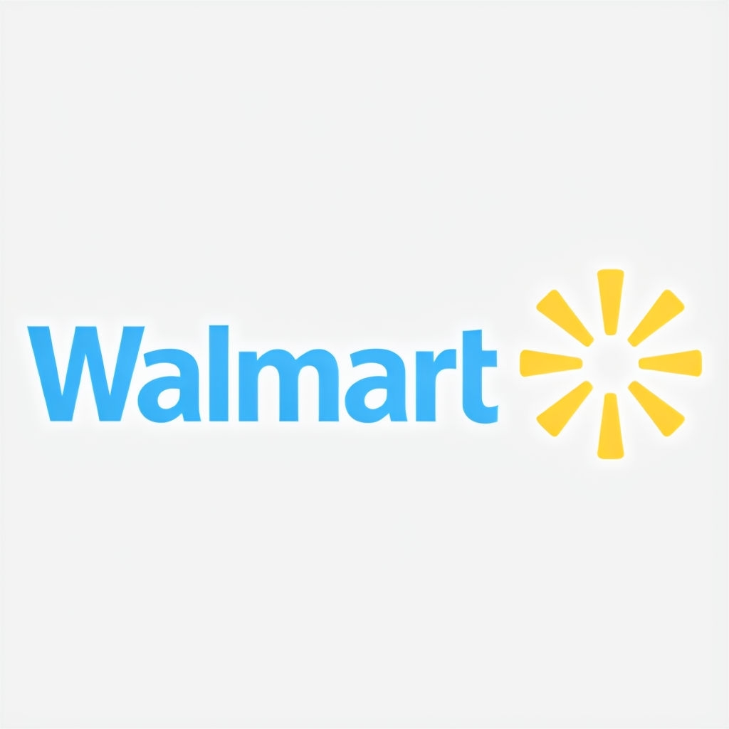 Minimalist Walmart Logo on Clean White Background Logo