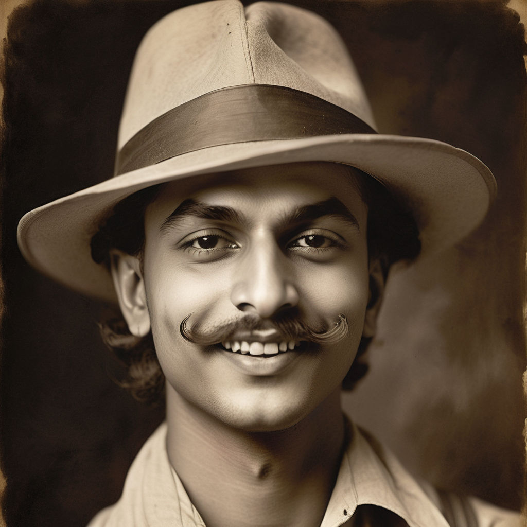 23yearold Bhagat Singh sporting a chadlike confident smil... by Not