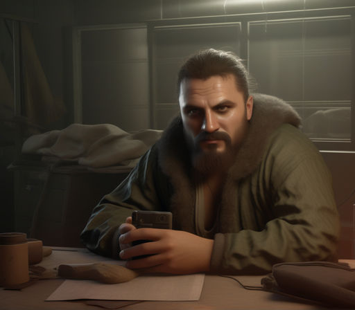 Prapor from escape from tarkov with hairy chest in nightgown... by ...