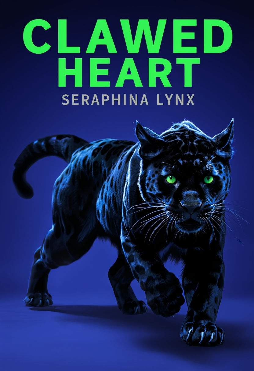 Dramatic Black Feline 'Clawed Heart' EBook Cover Design