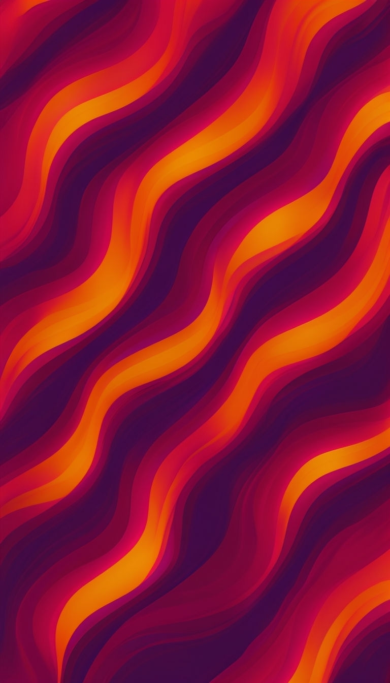 Vivid Abstract Red and Yellow Wave Pattern Phone Case Cover