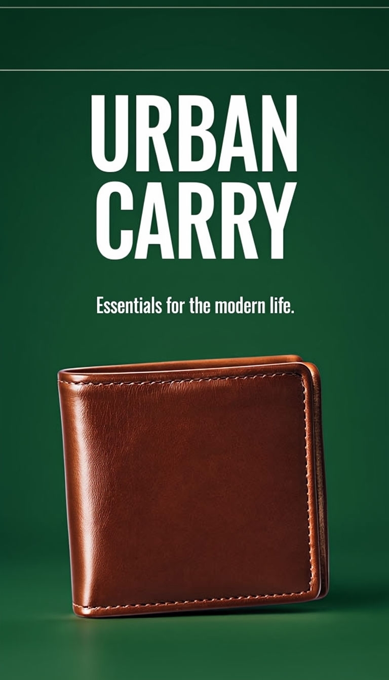 Classic Urban Carry Leather Wallet Advertisement Design Ads