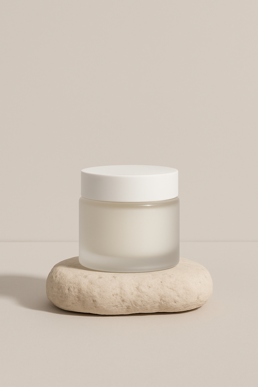 Elegant Minimalist White Jar Product Photography Mockup