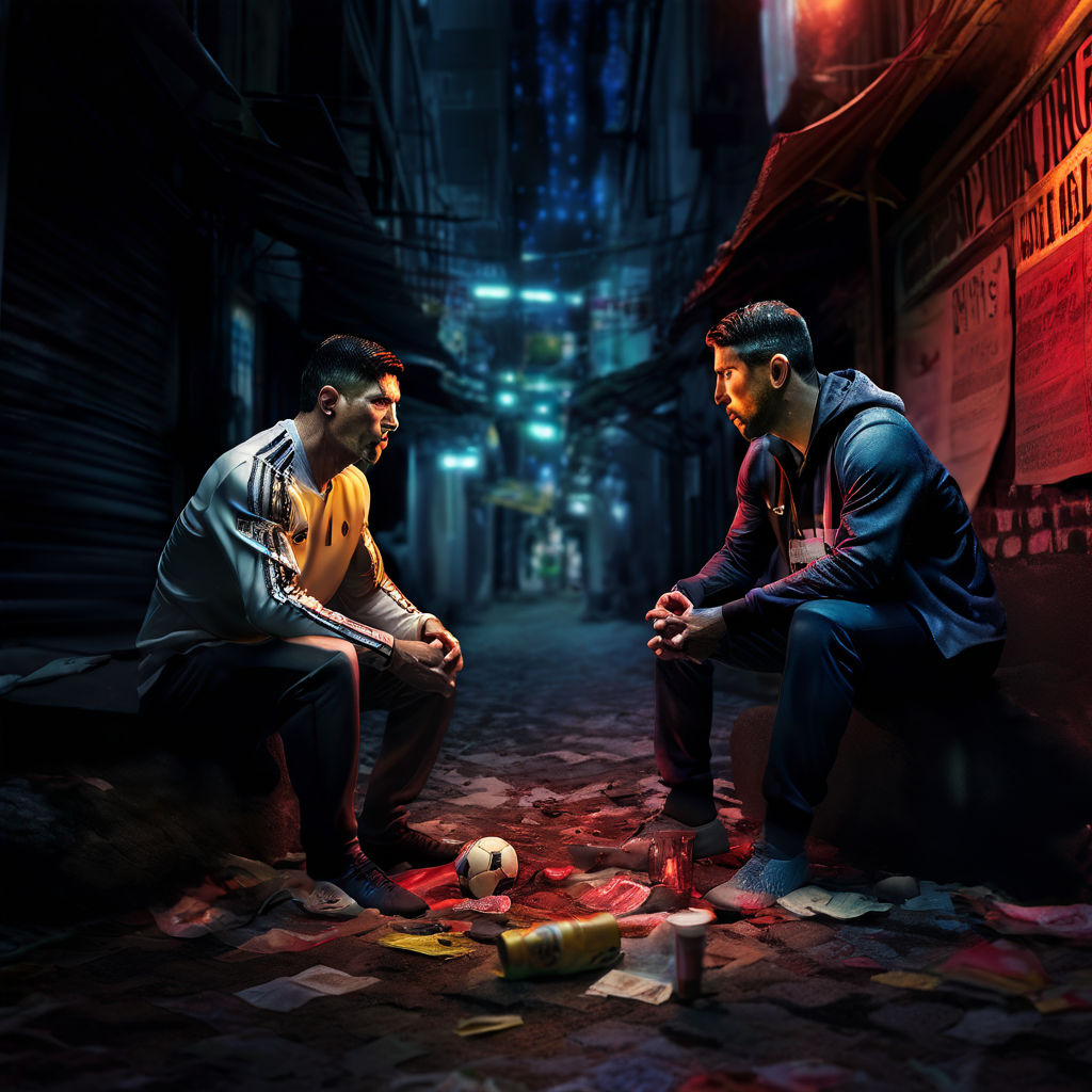 A high-resolution digital render showing Cristiano Ronaldo a... by 송현수 ...