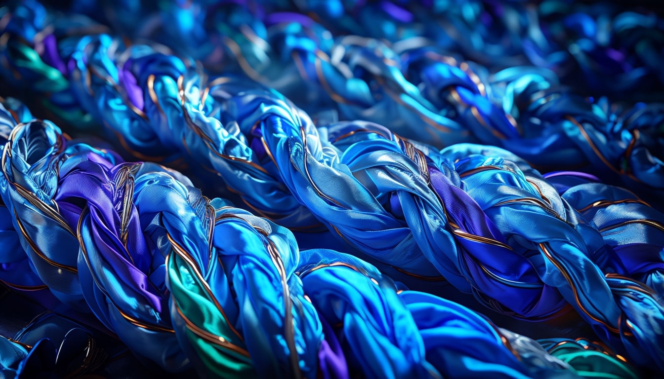 Luxurious Interlaced Fabric Ribbons Close-Up Background Virtual Backgrounds