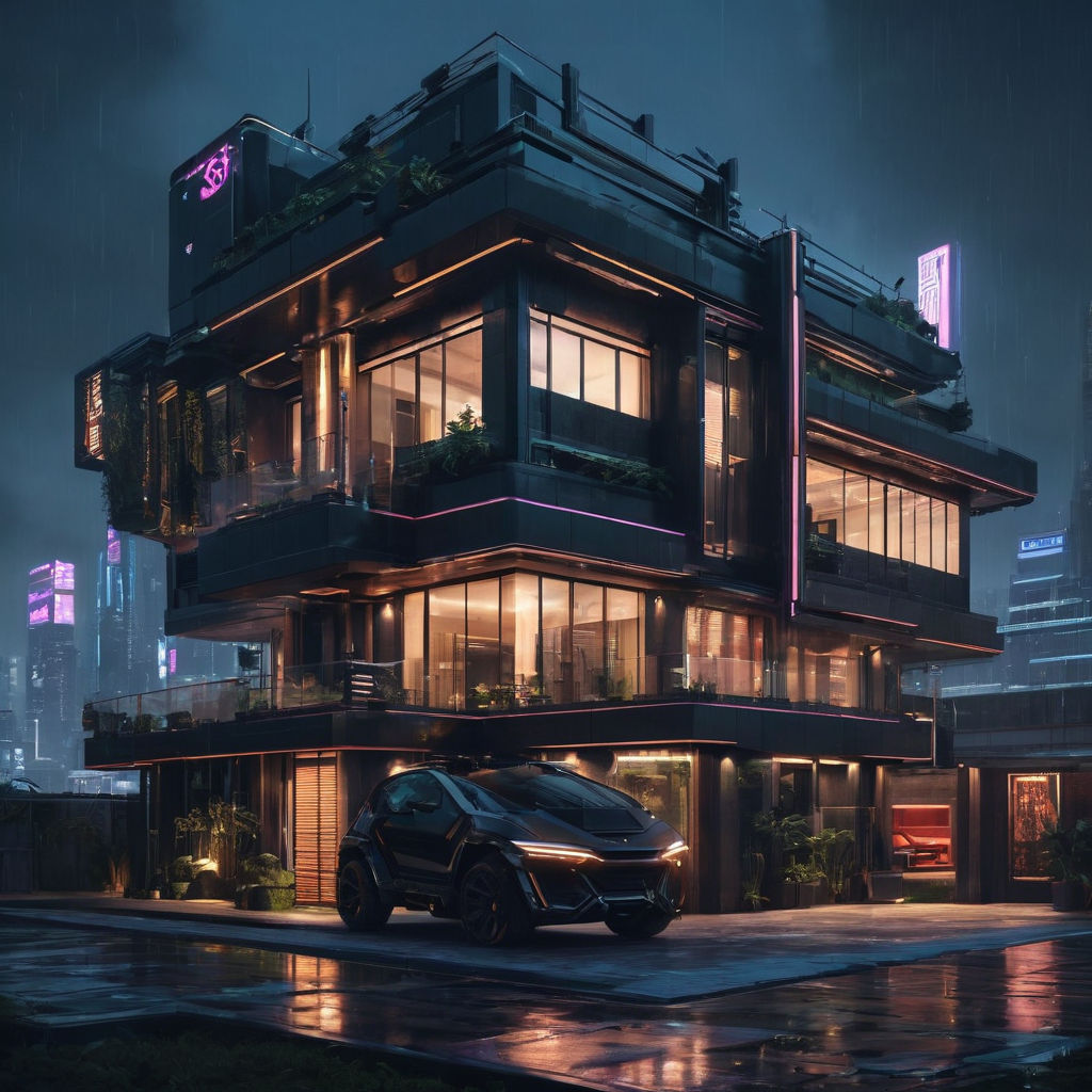 Cyberpunk luxury house by aZar Nick - Playground