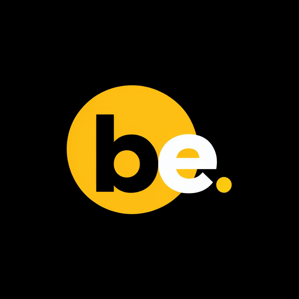 Minimalist Modern 'be.' Logo with Bold Typography and Vibrant Colors Logo