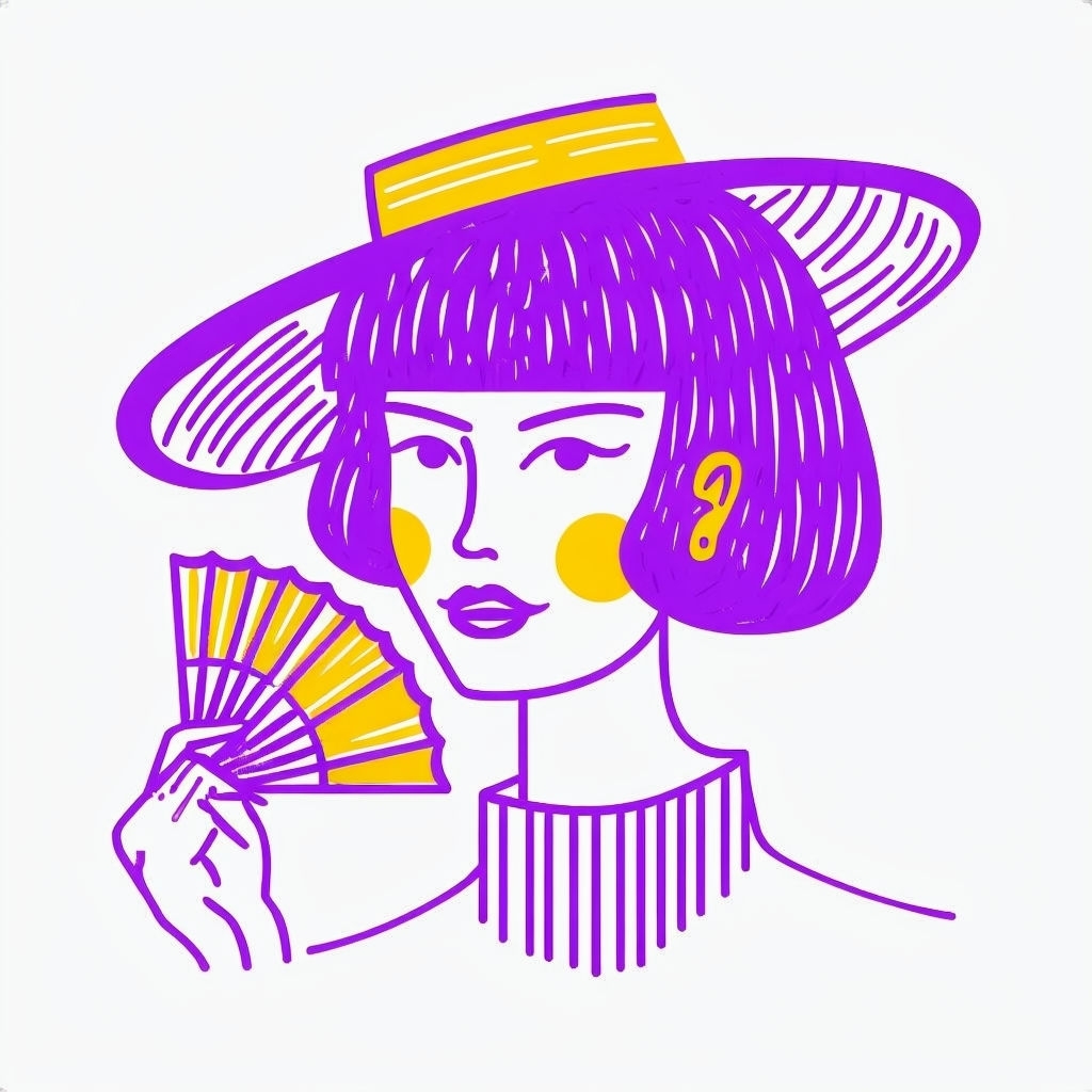 Vibrant Minimalist Purple and Yellow Fashion Portrait T-Shirt