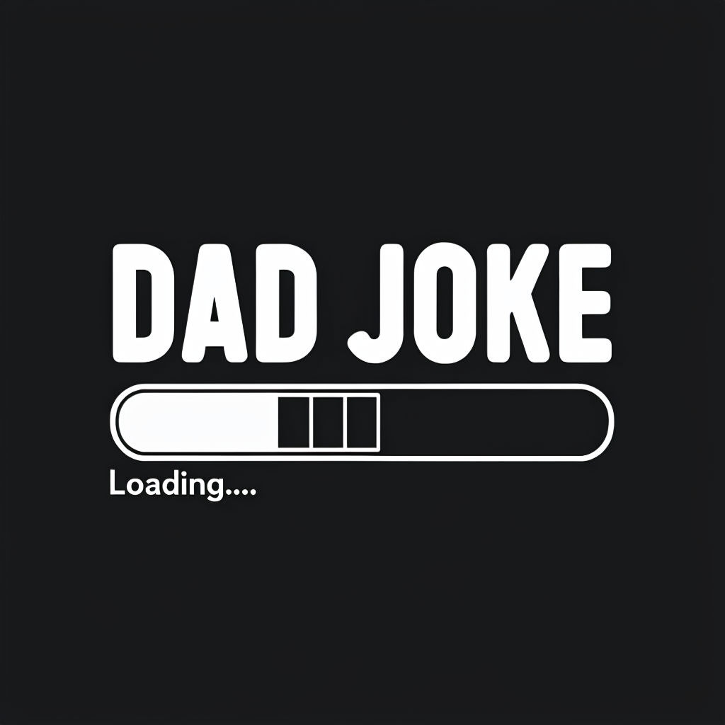 Dad Joke Loading Progress Bar Graphic Design for Hats