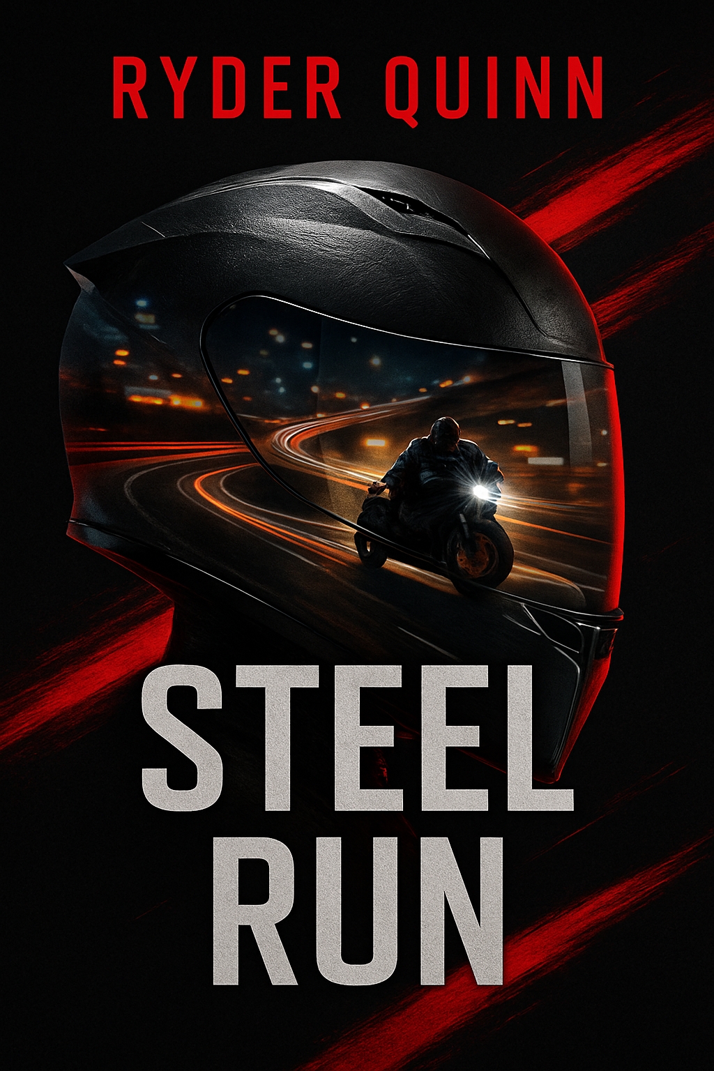 Dynamic Steel Run Motorcycle EBook Cover by Ryder Quinn